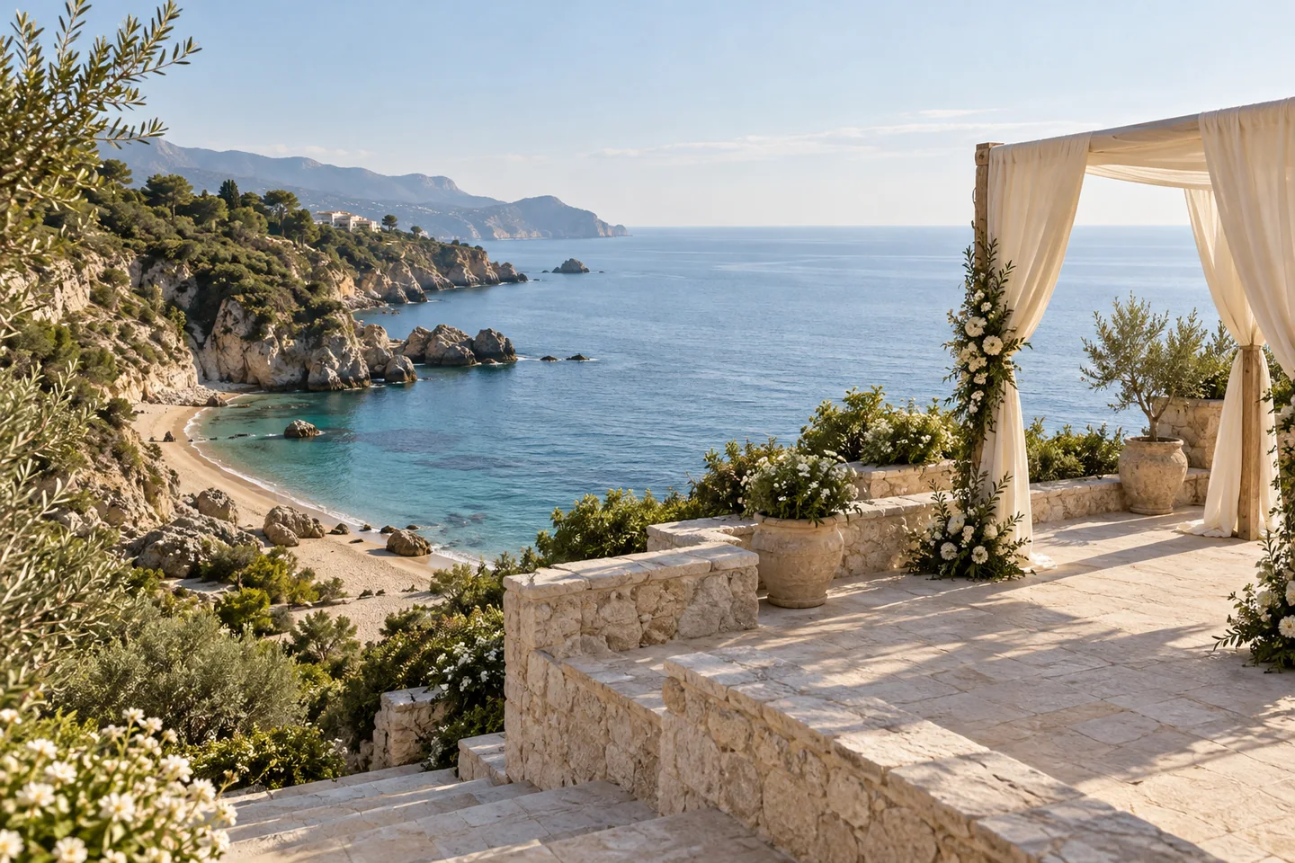 Una terrazza di fantasia affacciata sul mare